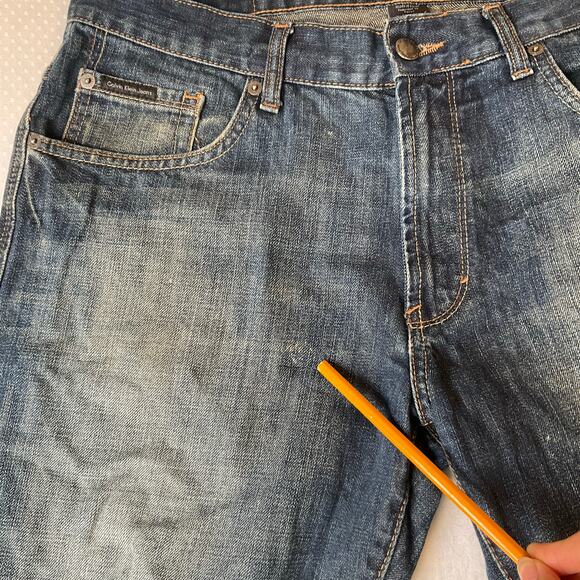 CALVIN KLEIN JEANS Men Straight Jeans size 34 Blue Mid Rise - Picture 11 of 11